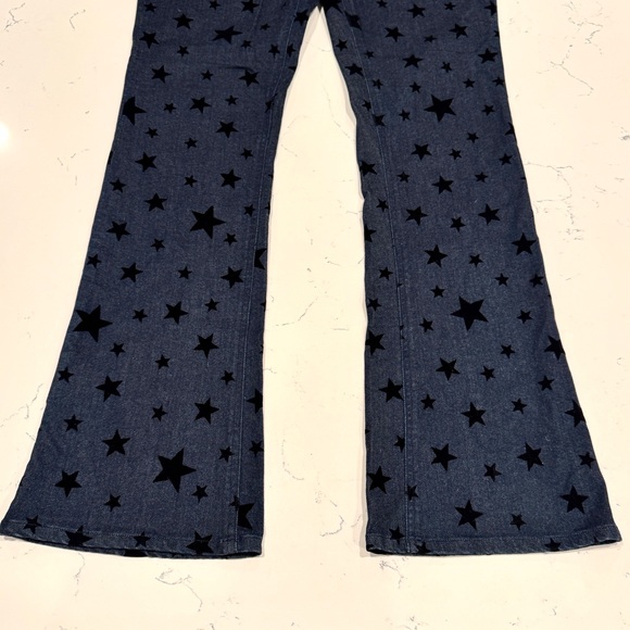Phenom Los Angeles Dark Blue Demin Boot Cut Jeans with Star Pattern NWT - Picture 14 of 15